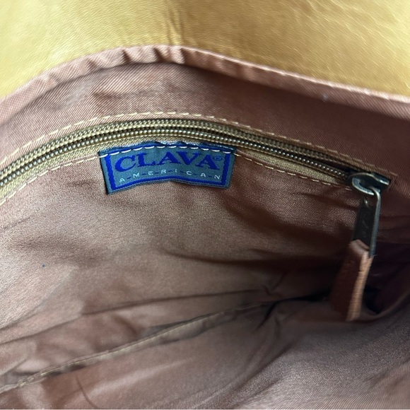 Clava American Messenger Bag Vintage British Tan Handbag Purse Unisex - Picture 5 of 10